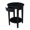 International Concepts Phillips Accent Table with Drawer, Black OT46-2128